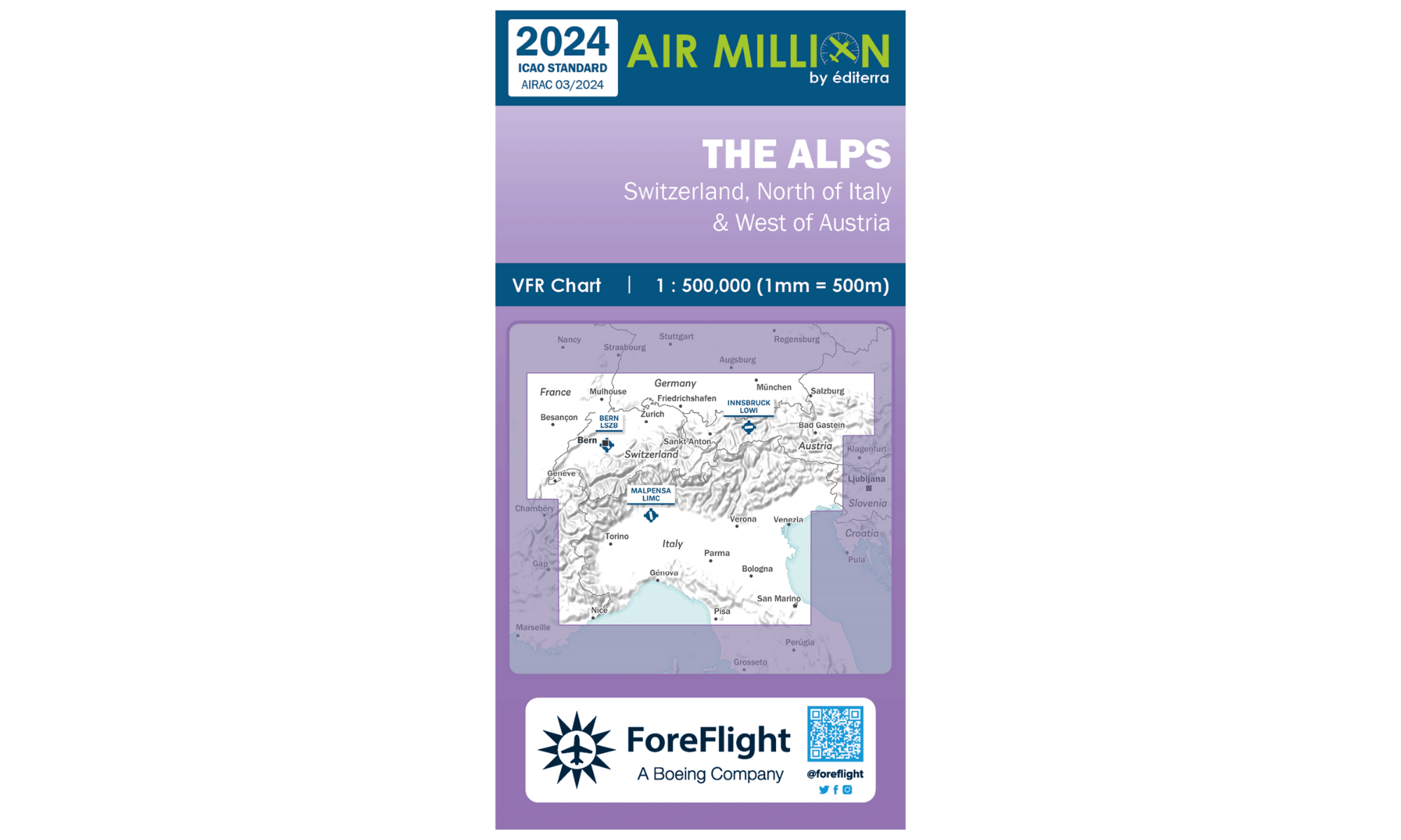 Air Million VFR The Alps 2024 Chart